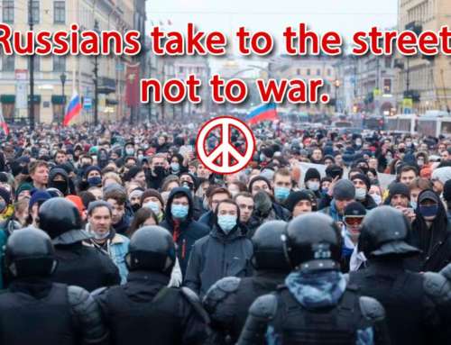Russians take to the streets, not to war